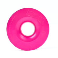 Load image into Gallery viewer, Description: Curved surface and wider groove, less friction to ropes and soft shackles. Lighter, safer and more durable. Rated strength 11000kg, strictly tested in Australia by NATA-certified lab Solid aluminium machined and polished, Outer diam 100mm, inner diam 30mm Rope running 8mm to 14mm Net weight: 0.40kg Pink Coating in Brisbane: ANODISING (We do our best to support local businesses!)