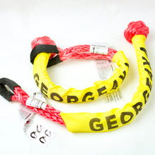 Load image into Gallery viewer, George4x4 Bridle Rope Soft Shackle Kit includes 1pc*Bridle Rope(Red), Australian made 16mm*5m Breaking Strength: 24000kg 1pc/2pcs*Soft Shackle, Australian made 70cm*24500kg (Pink) Soft shackle and Bridle rope Hand Made in Australia Australian Designed Tested by NATA-accredited lab Lighter and safer 