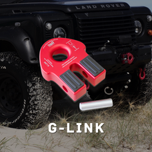 Load image into Gallery viewer, 1pc*G Link aka Winch Flat link (Ruby RED) Rounded eyelet with large diam. of 32mm Maximum load capacity: 7500kg, for winch up to 16000lbs 