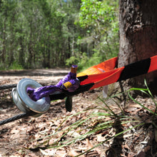 Load image into Gallery viewer, George4x4 Winch Accessory Kit Tree Trunk Protector with Ring and Soft Shackles Combo This kit includes 1pc*Tree Saver 14000kg*75mm*4m, 1pc*Soft Shackle Australian made from 13300kg to 22000kg, 1pc*Aluminum Snatch Ring, Australian designed & tested 11000kg (Silver/Red) Can be used with Manual Pulling winch of 1600kg/2500kg/3200kg.