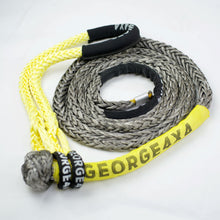 Load image into Gallery viewer, The Button Knot Winch Rope (BKWR) is made of UHMWPE. The knot protects the load-bearing portion of the rope by being the only exposed part on the fairlead, while only exposing the knot&#39;s head to potential damage. To enhance safety, a button knot serves as the attachment point for additional recovery equipment, eliminating metal in the system and reducing overall weight. Unlike hooks or steel wire ropes, button knots cannot cause injury if drawn over hard surfaces. Australian-made, tested. 12mm*11000kg