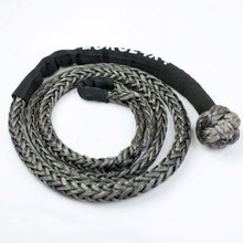 Load image into Gallery viewer, The Soft Extension Sling (SES) is made of (UHMWPE), also known as Dyneema/Spectra or HMPE.  The Soft Extension Sling (SES) can extend a Button Knot Winch Rope (BKWR) by placing the constricting loop over the button knot on the BKWR. The SES can also function as a giant soft shackle, allowing you to loop it around a vehicle tire or structure to recover vehicles. UV resistant, waterproof and more durable Very light, can float in water Australian-made tested. 12mm, Breaking force 11000kg 