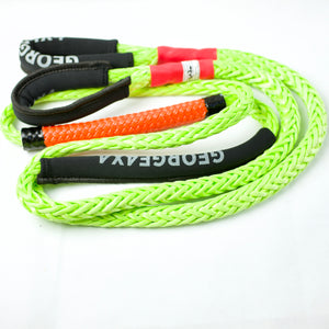 George4x4 Bridle Rope is constructed of a unique ultra-high molecular weight polyethylene material(UHMWPE), also known as Dyneema/Spectra. It is extremely high-strength and low-stretch. Description: UV resistant, waterproof and more durable Very light, can float in water Both ends have protective sleeves and one sliding sleeve on the middle Australian made, Australian tested Features: 12mm, Minimum Breaking force rated 13200kg