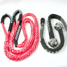 Load image into Gallery viewer, 1pc*Bridle Rope(Red), Australian made  14mm*4m or 5m or 6m  Breaking Force: 18000kg  1pc/2pcs*Soft Shackle, Australian made  70cm*22000kg (Grey/Silver)  Bridle rope Hand Made in Australia Australian Designed Tested by NATA-accredited lab Lighter and safer