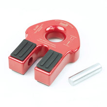 Load image into Gallery viewer, Winch Shackle Link/G Link replaces traditional winch hooks, smooth surface, large&rounded eyelet diam. of 32mm *Designed in Australia *Suits for BOTH Soft Shackle & D Shackle *UV-resistant in red paint *Flat Shackle Winch Hook  IP Australia Certified Design. Compatible with ARB Mounting folding bracket. Upgraded with a surface featuring holes on one side for a stylish appearance & lighter-weight