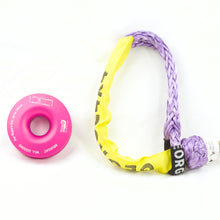 Load image into Gallery viewer, Pink Ring 11000kg + Soft Shackle 15000kg Combo Winch Pulley on 4WD off-road