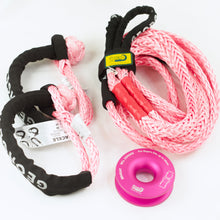 Load image into Gallery viewer, Pink Winch Extension Combo: Rope Sling 11ton + 2 Soft Shackle 16ton + 1*Pulley Ring 11ton