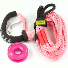 Load image into Gallery viewer, George4x4 Pink Recovery Winch Combo – 1X Extension Rope + 1X Soft Shackles + 1X Ring
