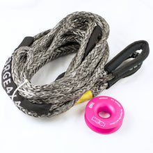 Load image into Gallery viewer, Winch Extension Rope + 11T Recovery Ring (Pink or Red) – 10m / 15m / 20m / 30m