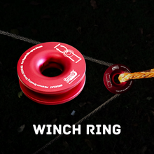Load image into Gallery viewer, 1pc*Aluminum Pulley Snatch Ring (Ruby RED) Inner-Outer diam: 30mm-100mm Breaking Strength: 11000kg