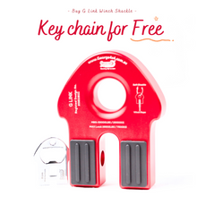 Load image into Gallery viewer, Red G Link 4WD Recovery Winch Link, Ideal for Soft Shackle & Winch Rope