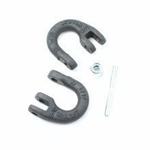 Load image into Gallery viewer, Grade 100 HammerLock Chain Connector Connecting Link Size: 8mm, WLL 2.5ton (2500kg) Breaking Force: 10ton (10000kg) DESCRIPTION and FEATURES: Size: 8mm WLL: 2.5ton BS: 10.0ton (4 times of WLL) Grade: 100 (T10) Made from Quality Alloy steel Drop forged and heat treated Test certificate supplied upon request Pin comes with Galv. Item # 10HL08 Trailer chain extender (chain extend) for BOTH 4177-35 or 4177-25
