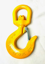 Load image into Gallery viewer, Grade 80 Swivel Hook with Latch Features:   Size: 16mm WLL: 8TON, Breaking load: 32TON (4 times of WLL) Grade: 80 (T8) Test certificate supplied upon request AS3776 Compliant Marked: Size/Grade/Manufacturer Code/Tracking code Size available:  6mm WLL 1.12ton 7/8mm WLL 2.0ton 10mm WLL 3.15ton 13mm WLL 5.3ton 16mm WLL 8ton