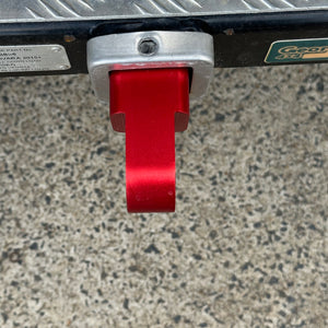 George4x4 Recovery Extended Hitch Extended Recovery Hitch Receiver/Tow Bar made of Solid Aluminium.  FEATURES: 5000kg, Breaking 20000kg Size: 50mm*50mm*200mm Red coating Multiple holes designed to attach horizontally and vertically The holes are suitable for standard hitch pin (5/8”) 16mm Covert your standard Hayman Reece Tow bar and most standard 2”X2” hitch ball mount receiver