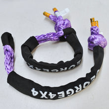 Load image into Gallery viewer, 9500kg Extension Tow Rope(Purple)+ 2*Soft Shackles 15000kg -- 4x4 Winch Recovery Combo