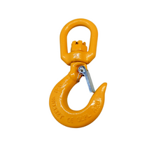 Load image into Gallery viewer, G80 Swivel Hook with Latch 6mm WLL 1.12ton, Grade 80 Chain Lifting Sling Components