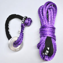 Load image into Gallery viewer, George4x4 Lightweight Recovery Kit includes 1pc*Extension Towing Rope, Australian-made Breaking: 9500kg/11000kg; 10m/20m. 1pc*Soft Shackle (Black Eye), Australian-made Breaking: 16000kg/18000kg/22000kg. 1pc*Aluminum Snatch Ring, Australian designed and NATA lab tested. A CURVED EDGE AND BIGGER GROOVE. Breaking 11000kg.