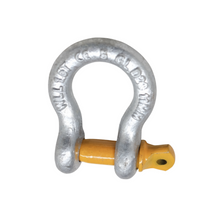 Load image into Gallery viewer, Rated Bow Shackle 1500kg 7/16" 11mm for Trailer Safety Chain Yellow Pin