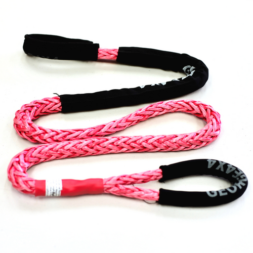 The George4x4 Towing Rope is made of a unique ultra-high molecular weight polyethylene material (UHMWPE), known as Dyneema/Spectra or high-modulus polyethylene (HMPE). High strength and low stretch.  UV resistant, waterproof and more durable Very light, can float in water Both ends have a soft loop and protective sleeves Static Rope Suitable for sailing, off-road towing Fitted for 4WD electric Winch, Hand Winch, Trailer Winch, Towing etc. 13mm, breaking strength 14000kg Australian made, tested