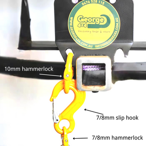 Hammerlock + Slip Hook for Trailer Safety Chain/Caravan Towing by George4x4 George Lifting