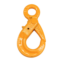 Load image into Gallery viewer, Self Locking Safety Hook 6mm WLL 1.12ton Eye Type, Grade 80 Chain Lifting Sling