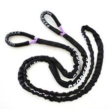 Load image into Gallery viewer, George4x4 Bridle Rope is constructed of a unique ultra-high molecular weight polyethylene material(UHMWPE), It is extremely high-strength and low-stretch. This Bridle rope has been fully sheathed into one piece, can be used as a tree trunk protector and extension for kinetic rope or snatch strap.  UV resistant, waterproof and more durable Very light, can float in water Both ends have protective sleeves and are fully sheathed Australian-made, Australian tested  10mm, Minimum Breaking force rated 9500kg