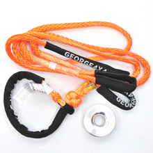 Load image into Gallery viewer, 4WD Recovery Kit: 11000kg Orange/Purple Bridle (equalizer) Rope + Soft shackle + Snatch Ring