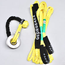 Load image into Gallery viewer, George4x4 Lightweight Recovery Kit includes 1pc*Extension Towing Rope, Australian-made Breaking: 9500kg/11000kg; 10m/20m. 1pc*Soft Shackle (Black Eye), Australian-made Breaking: 16000kg/18000kg/22000kg. 1pc*Aluminum Snatch Ring, Australian designed and NATA lab tested. A CURVED EDGE AND BIGGER GROOVE. Breaking 11000kg. 