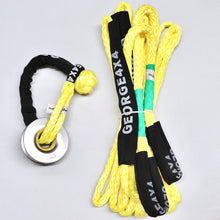 Load image into Gallery viewer, George4x4 Lightweight Recovery Kit includes 1pc*Extension Towing Rope, Australian-made Breaking: 9500kg/11000kg; 10m/20m. 1pc*Soft Shackle (Black Eye), Australian-made Breaking: 16000kg/18000kg/22000kg. 1pc*Aluminum Snatch Ring, Australian designed and NATA lab tested. A CURVED EDGE AND BIGGER GROOVE. Breaking 11000kg.