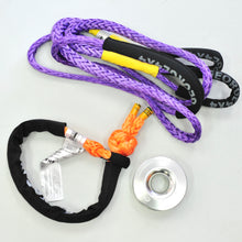 Load image into Gallery viewer, 4WD Recovery Kit: 11000kg Orange/Purple Bridle (equalizer) Rope + Soft shackle + Snatch Ring