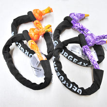 Load image into Gallery viewer, 4WD Recovery Kit: 11000kg Orange/Purple Bridle (equalizer) Rope + Soft shackle + Snatch Ring