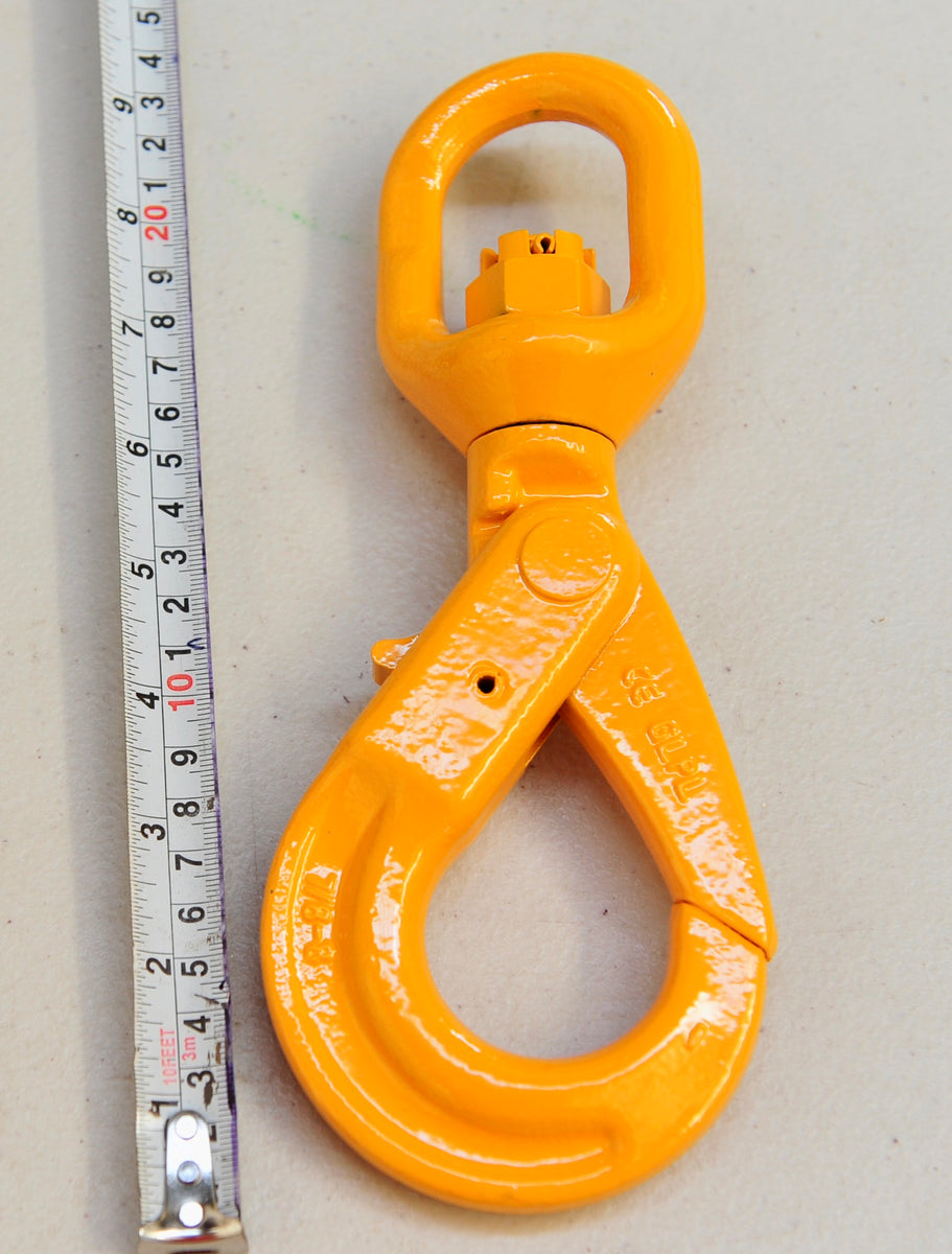 G80 Swivel Self Locking Safety Hook 7/8mm WLL 2.0ton, Grade 80 Chain L