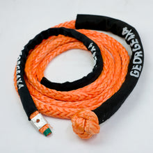 Load image into Gallery viewer, The Button Knot Winch Rope (BKWR) is made of UHMWPE. The knot protects the load-bearing portion of the rope by being the only exposed part on the fairlead, while only exposing the knot&#39;s head to potential damage. To enhance safety, a button knot serves as the attachment point for additional recovery equipment, eliminating metal in the system and reducing overall weight. Unlike hooks or steel wire ropes, button knots cannot cause injury if drawn over hard surfaces. Australian-made, tested