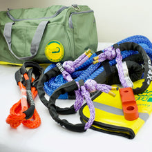 Load image into Gallery viewer, Beach Snatching Recovery kit 8600kg &amp; 11000kg Kinetic+3xSoft Shackle+SK Hitch+Bridle+Damper+Bag