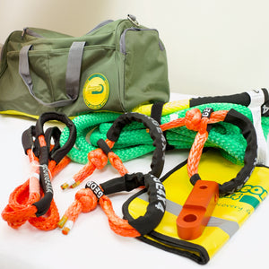 Beach Snatching Recovery kit 8600kg & 11000kg Kinetic+3xSoft Shackle+SK Hitch+Bridle+Damper+Bag