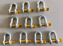 Load image into Gallery viewer, Rated Dee Shackle 8mm 5/16" 0.75ton Lifting Trailer Safety Chain