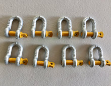 Load image into Gallery viewer, Rated Dee Shackle 8mm 5/16" 0.75ton Lifting Trailer Safety Chain