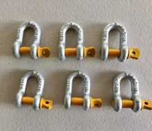 Load image into Gallery viewer, Rated Dee Shackle 8mm 5/16" 0.75ton Lifting Trailer Safety Chain