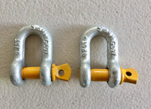 Load image into Gallery viewer, Rated Dee Shackle 8mm 5/16" 0.75ton Lifting Trailer Safety Chain