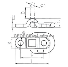 Load image into Gallery viewer, Bolt on Lifting D Ring 1.12T Tie Down Point George Lifting