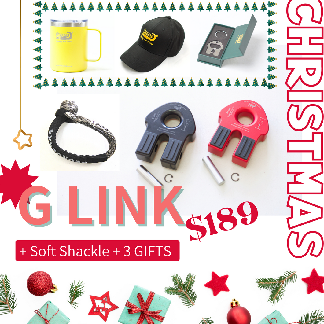 [Xmas SALE] G Link Winch Shackle + Soft Shackle and FREE Cup + Cap + Bottle Opener