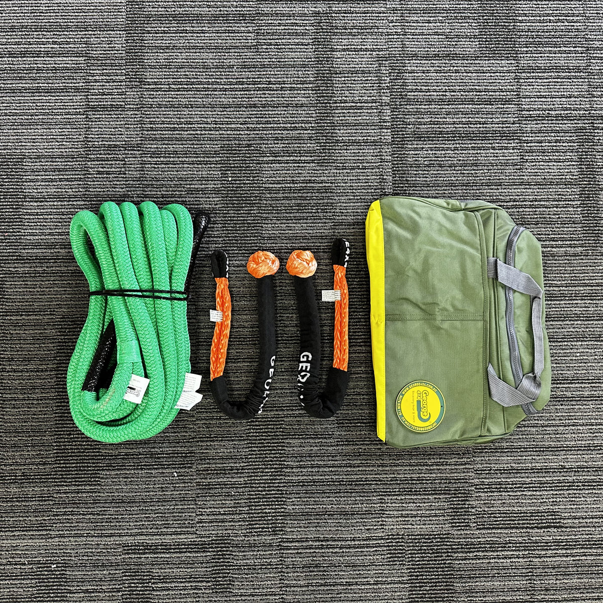 4WD Recovery 5pc kit: Kinetic Rope+SK Hitch+2*Soft Shackles+Bag ...