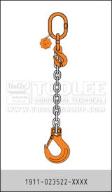 Chain Sling 13mm 1 Leg WLL 5.3Ton with Clevis Sling ( Tested and Assembly in Australia)