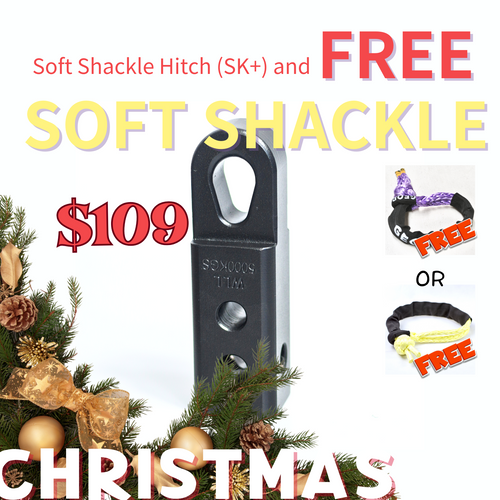 [Xmas Sale] Soft Shackle Hitch (SK+) Black and Free Soft Shackle