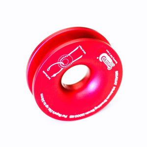 A Snatch pulley ring is an ideal alternative to a traditional snatch block. It's designed to fit soft shackles and synthetic winch ropes. It's lighter, smaller, and safer with no sharp edges. Curved surface and wider groove, less friction to ropes and soft shackles. Lighter, safer and more durable. Breaking strength 11000kg, strictly tested in Australia by NATA-certified lab Solid aluminium machined and polished Outer diam 100mm, inner diam 30mm Rope running 8mm to 14mm, 0.40kg Ruby RED 