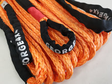 Load image into Gallery viewer, George4x4 Soft Loop Winch Rope SLWR Description:   Heavy Duty Soft Loop End and aluminium ferrule eye Made of Synthetic rope, very light, can float in water High Abrasion resistance and good UV resistance No stretch, easy handling Spliced in Australia FEATURES:  Size: 11mm, rated breaking 11000kg,  suit for 12000lbs to 17000lbs winches Colour Available: Orange and Purple