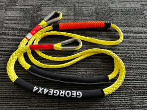 George4x4 Bridle Rope is constructed of a unique ultra-high molecular weight polyethylene material(UHMWPE), also known as Dyneema/Spectra. It is extremely high-strength and low-stretch. Description: Waterproof and more durable Made of UHMWPE rope, very light, can float in water High Abrasion resistance and good UV resistance No stretch, easy handling Hard Eye designed-Heavy duty Reinforced eyelets with STAINLESS STEEL THIMBLE Australian-made, Australian tested FEATURES: 10mm, rated breaking 9500kg