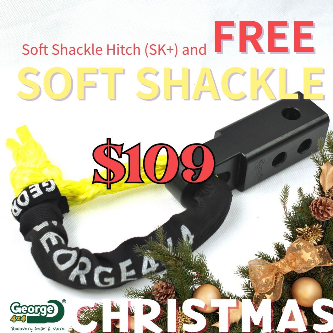 [Xmas Sale] Soft Shackle Hitch (SK+) Black and Free Soft Shackle