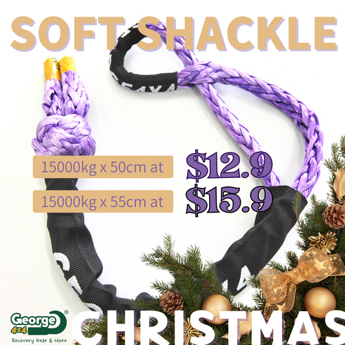 [Xmas Sale] Australian made Soft Shackle 11mm*15000kg Purple, 4WD Recovery