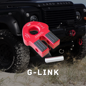 1pc*G Link aka Winch Flat link (Ruby RED) Rounded eyelet with large diam. of 32mm Maximum load capacity: 7500kg, for winch up to 16000lbs 